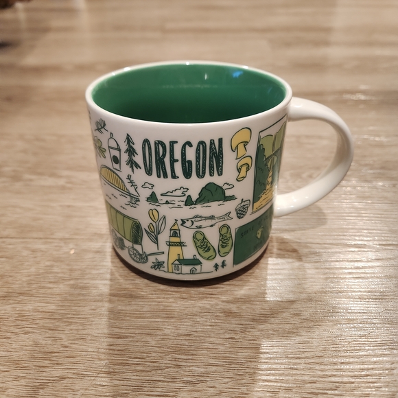 Starbucks Other - Starbucks Oregon Been There Across The Globe Series Green Collectable Mug GUC